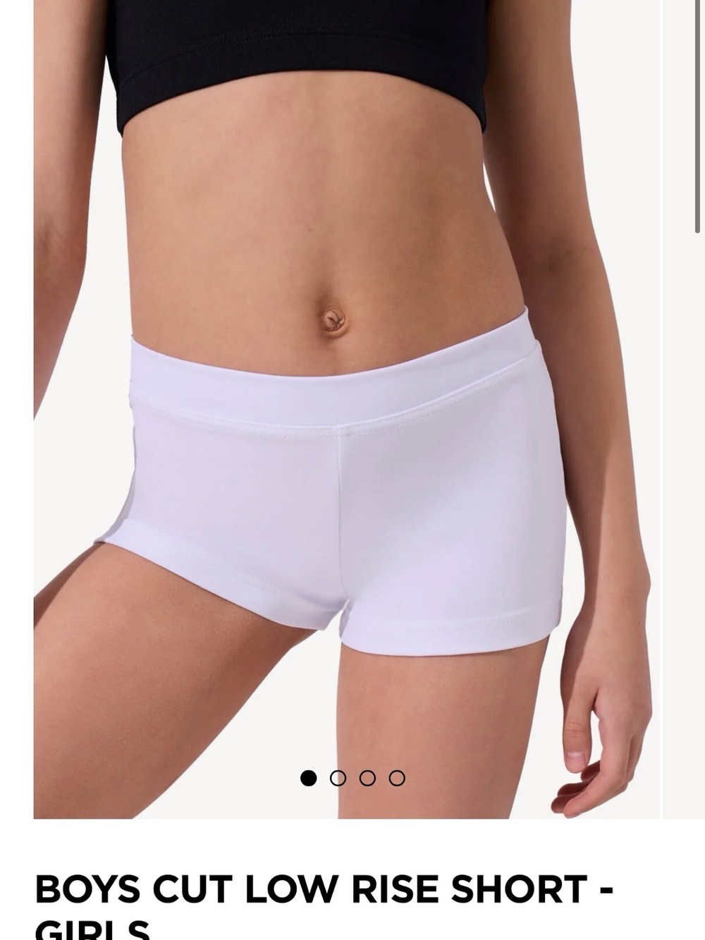 Capezio White Dance Shorts